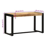 Bench 80x35x45 cm Solid Rough Wood Mango 4015979