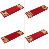 Stair Mats Self-adhesive 10 pcs 65x21x4 cm Red 149839