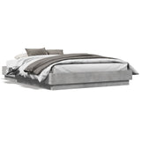 Bed Frame without Mattress Concrete Grey 140x190 cm 3209873