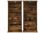 CD Cabinet 2 pcs Smoked Oak 32 x 17 x 92 cm Engineered Wood 8012755