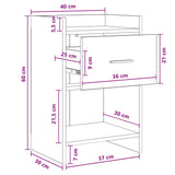 Bedside Tables 2 pcs Concrete Grey 40 x 30 x 60 cm 8010986