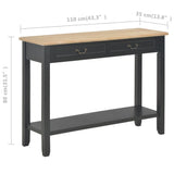 Console Table Black 110x35x80 cm Wood 249903