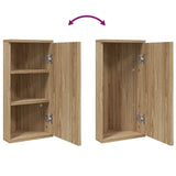 Corner Bathroom Mirror Cabinet Oak 30x24x60 cm 357980