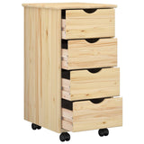 Desk Cabinet Set 2 pcs Brown Solid Pine Wood 3438774
