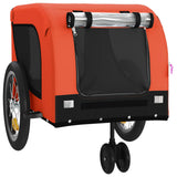 Pet Bike Trailer Orange and Black Oxford Fabric and Iron 94019