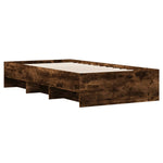 Bed Frame without Mattress Smoked Oak 100x200 cm Engineered Wood 3295671