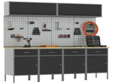 Work Cabinet Set with Drawer with Storage Manual 10 pcs Black 3321486