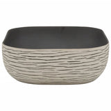 Countertop Basin Grey and Black Rectangular 48x37.5x13.5 cm Ceramic 155097