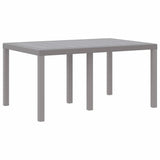 Garden Dining Set 5 pcs Light Grey Polt rattan 3378708