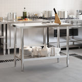 Kitchen Work Table 110x55x85 cm Stainless Steel 376455