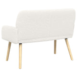 2 Seater Sofa with Solid Wood Legs Cream Boucl 42051065
