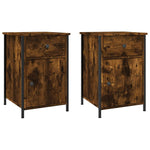 ZNTS Bedside Cabinets 2 pcs Smoked Oak 40x42x60 cm Engineered Wood 825908