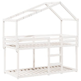 Bunk Bed without Mattress White 80x200 cm Solid Wood Pine 3282042