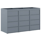 Wheelie Bin Storage for 3 Bins Light Grey 204 x 77.5 x 121.5 cm 3394749