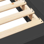 ZNTS Bed Frame without Mattress Black 120x190 cm Small Double 3281232