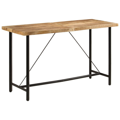 ZNTS Bar Table 180x70x107 cm Solid Wood Mango and Iron 356383