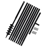 Ground Drill with Handle 100 mm with Extension Tube 9 m Steel 270520