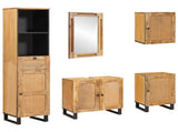 Bathroom Sets with Drawer with Shelf Natural Solid Mango Wood 3310063