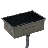 Handmade Kitchen Sink Black Stainless Steel 145084