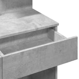 Dressing Table with LED Concrete Grey 100x40x130 cm 848202