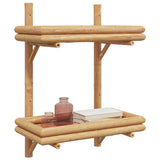 Wall Shelf with Shelf Wall-mounted Brown 39 x 26 x 60 cm Bamboo 4106587