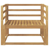 Outdoor Middle Sofa Solid Acacia Wood White 3438993