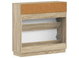Shoe Cabinet HOORN 78 x 24 x 100 cm Engineered Wood Sonoma Oak 897317