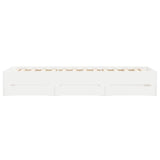 Bed Frame with Drawers without Mattress White 75x190 cm Small Single 3207329