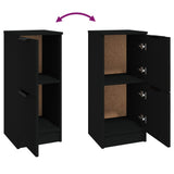 Sideboards 2 pcs Black 30x30x70 cm Engineered Wood 811172