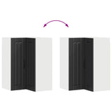Wall Corner Cabinet LUCCA Black 57 x 57 x 80 cm Engineered Wood 885076
