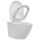 Wall Hung Rimless Toilet Ceramic White 145237