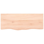 ZNTS Wall Shelf 100x40x cm Untreated Solid Wood Oak 363564
