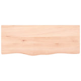 ZNTS Wall Shelf 100x40x cm Untreated Solid Wood Oak 363564