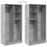 Wardrobe Concrete Grey 100x50x200 cm Engineered Wood 3307768