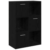 Storage Cabinet Black 60x29.5x90 cm Engineered Wood 801135