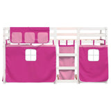 Bunk Bed without Mattress Pink 90x190 cm Single Solid Wood Pine 3283942