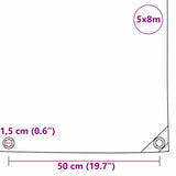 Tarpaulin 650g / m Orange 5 x 8 m Canvas with PVC Coating 42017800