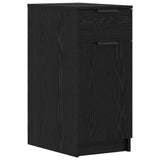 Desk with Drawer Black Oak 133 x 50 x 75 cm Engineered Wood 3332512