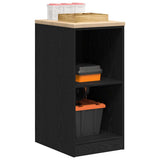 Garage Storage Cabinet Black 40x51x85 cm Solid Wood Pine 860536