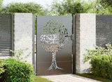 Garden Gate 110 x 180 cm Powder-coated steel Black Lockable 42015887