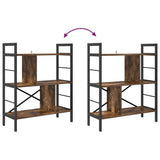 Bookshelf Smoked Oak 75 x 30 x 91 cm Engineered Wood 883972