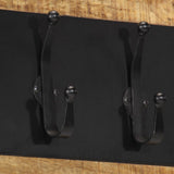 Wall-mounted Coat Rack with 6 Hooks Solid Wood Mango 358952