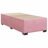Box Spring Bed with Mattress Pink 100x200 cm Velvet 3286239