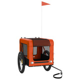 Pet Bike Trailer Orange and Black Oxford Fabric&Iron 93921