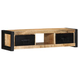 TV Cabinet 100x30x25 cm Solid Rough Wood Mango 4013597