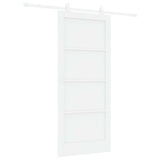 Sliding Door White 86 x 198.5 cm Solid Pine Wood 3333399
