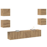 ZNTS TV Cabinet 6 pcs Brown 160 x 30 x 30 cm Engineered wood 3393419