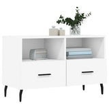 TV Cabinet White 80x36x50 cm Engineered Wood 828988