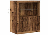 LED Sideboard Old Wood 60.5 x 37 x 100 cm Engineered Wood 863015