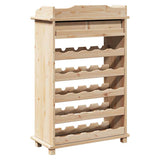 Wine Rack Natural 58 x 28 x 90 cm Solid Pine Wood 4012189